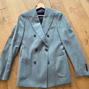 Reiss Light Gray Blazer with Dark Lining